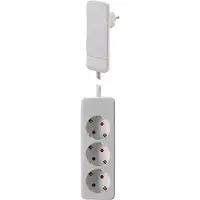 Bachmann Flat Plug CEE7/7 weiss, 1,6m 3xCEE7/3