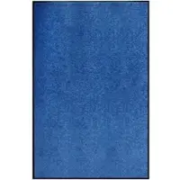 Décoshop26 - Waschbare Fußmatte 120 x 180 cm rutschfestes PVC und Polyamid blau DEC040600