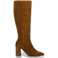 Wonders für Damen. M-5442 Charme Lederstiefel beige (38), 3 bis 5 cm, Reißverschluss, Lässig