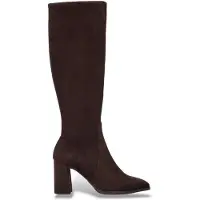 Wonders für Damen. M-5441 Braune Leder-Stiefel Cervojet (39), Stoff, 3 bis 5 cm, Reißverschluss, Lässig