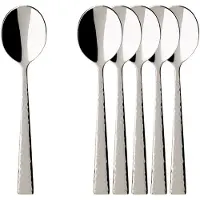 Villeroy & Boch Esslöffel "Espressolöffel Blacksmith 10,6 cm 6er Set edelstahl" Spülmaschinenfest