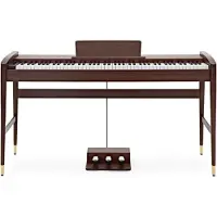 Gear4Music Keynote Contemporary Digitalpiano mit Bluetooth Walnuss