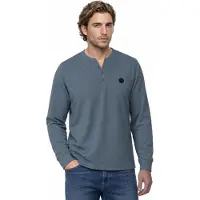 STREET ONE MEN Langarmshirt im Melange Look