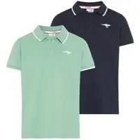 Kangaroos Poloshirt in marine + grün | Gr.: 128/134