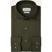 Profuomo Herren Hemden Shirt One Piece Japanese Knitted - Bruin - Größe 40
