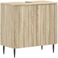vidaXL Waschbeckenschrank ZWOLLE Sonoma-Eiche 59,5 x 31,5 x 59 cm