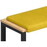vidaXL Bankkissen Samt Gelb Tiefe 35 cm