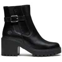 Timberland für Damen. TB0A2GGNW021 Chelsea-Stiefeletten aus Leder Stone Heights schwarz (38 W), 8 bis 10 cm, Reißverschluss, Lässig