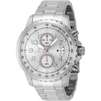 Invicta Specialty 69791 Herrenuhr - Quarzwerk - Stahl mit silbernem Zifferblatt - 47 mm