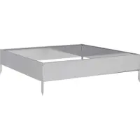 vidaXL Hochbeet 100x100x26 cm Verzinkter Stahl