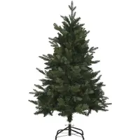 HOMCOM Weihnachtsbaum 1,2 m Christbaum Kunsttanne 657 Zweige Metallfuß PVC Weiß