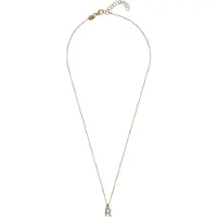 Alisia - Gold-plated necklace with Swarovski pearls "R" AL4258.01.918