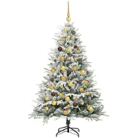 vidaXL Maren (mit 300 LEDs und 120 goldenen/braunen Kugeln)