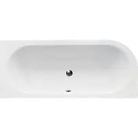 Besco Badewanne Eckwanne Set 5in1 180x80 Rechts + Premium Ablaufgarnitur und Füßen GRATIS + Verkleidung (AcrylSchürze) + Bambus Holzablage | BADLAND AVITA