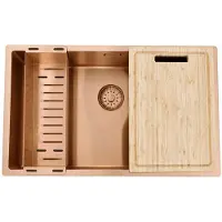 Pure.Sink Comfort Holzschneidebrett „Bambus“, 42 x 30 cm, für die Spüle, PEXCB40-24