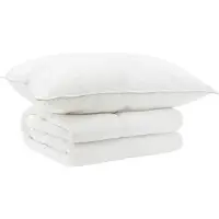 vidaXL Bettdecke und Kissen Set 2 stk. 137x200 cm Sommer 140 GSM Wolle