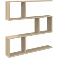 vidaXL Wandregal Sonoma-Eiche 80 x 12 x 79,5 cm Holzwerkstoff