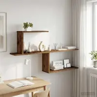 vidaXL Wandregal Altholz 122 x 18 x 60 cm Holzwerkstoff