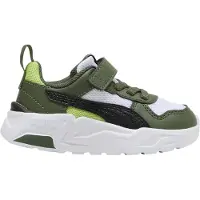 Puma Trinity 2 LT AC+ Inf Kinder Sneaker, White/Moss Veil, 27, Kinderschuhe