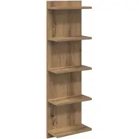 vidaXL Wandregal Artisan-Eiche 30 x 15 x 100 cm Holzwerkstoff