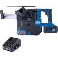 Scheppach Akku-Bohrhammer BC-DH300DFS-X - 20V | 2,8J Schlagkraft | 4440bpm | SDS-Plus | Anti-Vibrationssystem | inkl. 4Ah Akku + 2,4A Ladegerät