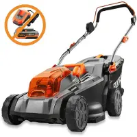FUXTEC 40V Akku Rasenmäher FX-E2RM43 - 43cm Schnittbreite - 2x20V 40V - 40L Fangkorb - Mulchfunktion - ohne Akku und Ladegerät
