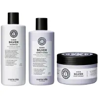 Maria Nila Sheer Silver Luxus-Set – 350+300+250ml