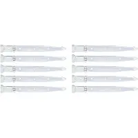 Alberts 845575 Werfgehänge, mit vernietetem Stift, galvanisch verzinkt, dickschichtpassiviert, Band 400 x 45 mm, Scharnier 101 x 63 mm, 10er Set
