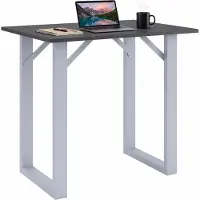 VCM Bartisch "Holz Bartisch Stehtisch Tisch Tresen Xona 138x80 cm", schwarz (silber, anthrazit), B:138cm T:80cm, Tische, Bartisch