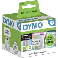 Dymo LabelWriter Mehrzweck-Etiketten, ablösbar, 57 x 32 mm, 1 x 1000 Stück, weiß