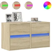 vidaXL TV-Wandschränke mit LED-Beleuchtung 2 Stk. Sonoma 41x31x45 cm