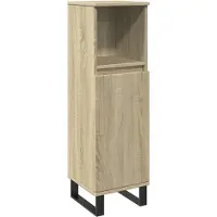 vidaXL Badschrank Sonoma-Eiche 30x30x100 cm Holzwerkstoff