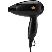 Mexx Mini Reise Föhn 1200W – Haartrockner mit Konzentrator – Fön mit Aufhängeöse und Überhitzungsschutz – Haarföhn Kompakt 22x15x8cm – Schwarz