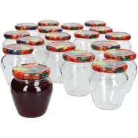 MamboCat 20er Set Marmeladenglas Vaso Orcio 314ml + To63 Deckel Obst