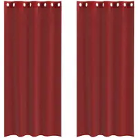 vidaXL Voile Vorhänge mit Ösen 2 Stk. Weinrot