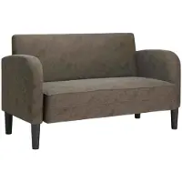 vidaXL Zweisitzer-Sofa Dunkelgrau 110 cm Kunstleder