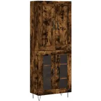 vidaXL Highboard Räuchereiche 69,5x34x180 cm Holzwerkstoff