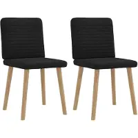 vidaXL Esszimmerstühle 2 Stk. Schwarz Stoff