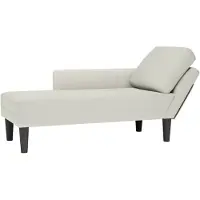 vidaXL Chaiselongue mit Kissen und Rechter Armlehne Creme Samt