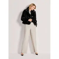 MADELEINE Kurzjacke "Jacke Webpelz-Kurzjacke mit Stehkragen", Damen, Gr. 38, schwarz, Obermaterial: 100% Polyester PES., Modern, normal, Jacken Kurzjacke, Stehkragen