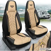 BREMER SITZBEZÜGE Wohnmobil Sitzbezüge & Schonbezüge für Knaus BOXLIFE PRO / XL Camper Van | Passgenaue Vordersitzbezüge | Teilintegriert, Kastenwagen & Alkoven | Sitzbezug Fahrer & Beifahrersitz