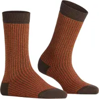 Falke Family Special Edition Damen Socken, 35-38, Braun, Kariert,Mehrfarbig,Geometrisch, Baumwolle