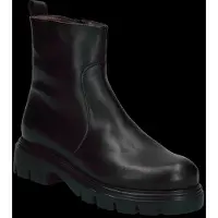 Wonders für Damen. A-4305_5716_5792 Stiefeletten aus Leder Bones 05 Schwarz (39), Wohnung, 1 bis 3 cm, Keine, Lässig