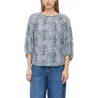 s.Oliver Druckbluse 3/4-Arm Sommerbluse / bedruckt / Rundhals