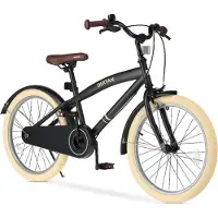 Deryan Coastline Kinderfahrrad 20 Zoll – Mit Fahrradständer – Für Kinder von 7–13 Jahren – Schwarz