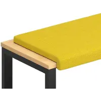vidaXL Bankkissen Stoff Helles Gelb Tiefe 35 cm