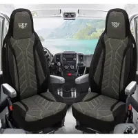 BREMER SITZBEZÜGE Wohnmobil Sitzbezüge & Schonbezüge für Fiat Ducato Citroen Jumper Peugeot Boxer | Passgenaue Vordersitzbezüge | Teilintegriert, Kastenwagen & Alkoven | Sitzbezug Fahrer & Beifahrersitz