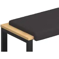 vidaXL Bankkissen Sherpa-Stoff Dunkelgrau Tiefe 35 cm
