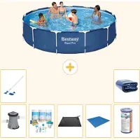 Bestway Steel Pro Rund - 396x84 cm - 8-teilig S21609