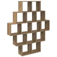 vidaXL Wandregal Artisan-Eiche 120 x 20 x 136 cm Holzwerkstoff